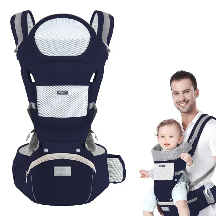 Pequeños, versátiles portabebés 9 en 1 con asiento de cadera para todas las Estaciones, portabebés para niños Pequeños, Bebés, Padres - 1