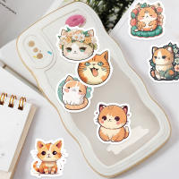 30pcs Pegatinas De Gato Naranja Grande Y Energetico Kawaii Para Decoración De Diarios Tazas Portátiles Y Scrapbooks Estilo Collage - details 7