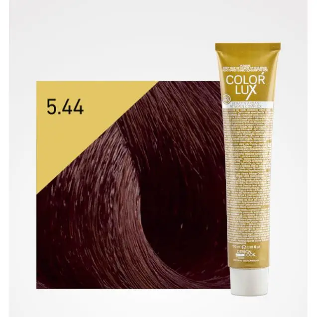 Tinte en Crema Color Lux 100ml: 5.44 Castaño Claro Cobre Intenso - Design Look - 1