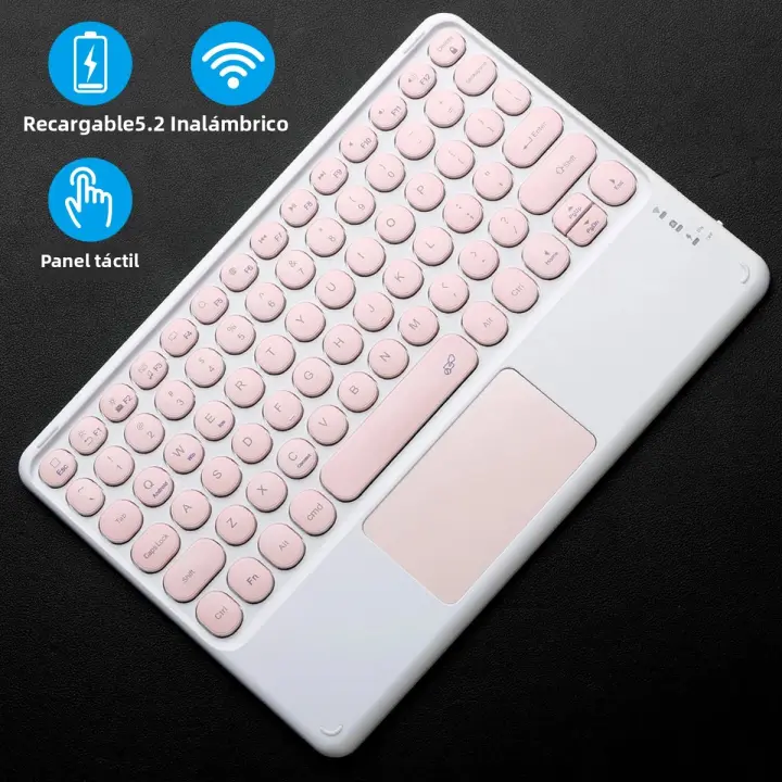 Teclado Inalámbrico Portátil Recargable Con Trackpad Para iPad Pro/Air/9.7 Pulgadas Teclado Delgado Para Desktop Laptop Tablet - 1
