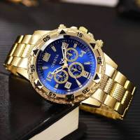 Reloj De Negocios Para Hombre Moda Lujo Dial Grande 2PCS Reloj De Cuarzo Sin Caja Material De Correa Aluminio Marcadores Arábigos Estilo Casual - details 8