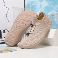 Zapatillas De Caminar Unisex Con Suela De Cero Bajada Y Punta Ancha Hechas De Malla Transpirable Y Material Suave Talla Grande - details 11