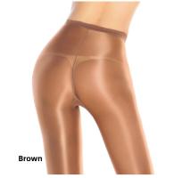 Medias Reflectantes De Aceite De Escenario Para Mujer Tights De Brillo Plateado Y Plateado Con Diseño De Pantimedias Sissy - details 3