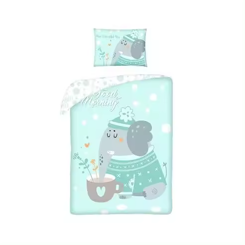 Funda Nórdica Cuna 100% Algodón Good Morning Elephant Sibiles 00321 - 1