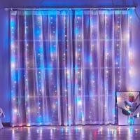 Luces De Cadena LED Para Cortinas 3x3/2/1m Luz Cálida Control Remoto Decoración De Navidad Boda Y Hogar Guirnalda Farolillos - details 8