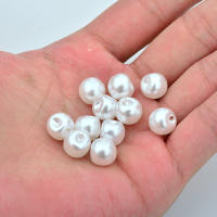 Botones De Perla Blanca JUNAO 8mm 10mm 12mm Decorativos De Plástico Con Rhinestones Para Costura Y Decoración De Vestidos - details 3