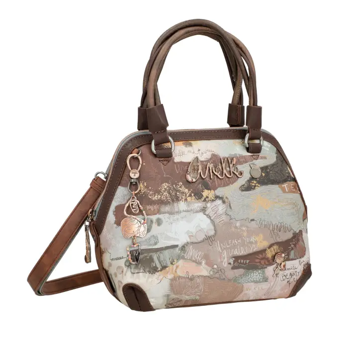 Bolso Estilo Bowling Outer - Anekke Core - Bolso de Mujer con Cierre de Cremallera - Bolsillo Exterior Trasero con Cremallera - Dos Asas de Mano - Asa Bandolera Regulable y Extraíble - Ref. 39811-238 - Mide 32 X 22 X 11 Cm - 1