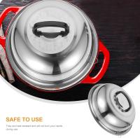 4 unidades de acero inoxidable tapa universal ollas y sartenes cubierta de reemplazo para estufa y utensilios de cocina 30cm - details 3