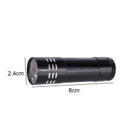 Lámpara De Luz Ultravioleta Mini 9 LED 50LM 395nm Detector Portátil Para Senderismo Antideslizante Sin Regulación De Foco Material De Aleación De Aluminio - details 7