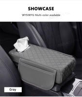 SEAMETAL Almohadilla De Apoyo Para Coche 7.5CM Gruesa Funda Protectora De Consola Central Soporte De Codo Y Porta Pañuelos En PU De Memoria Negro Gris Rojo Para Mayores De 18 Años - details 12