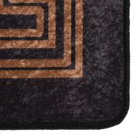 vidaXL Alfombra lavable antideslizante multicolor 160x230 cm Color Negro,  Gris y dorado,  Mosaico y mas Alfombras de área  Alfombra de Piso para Sala de Estar Dormitorio Habitación Salón - details 3