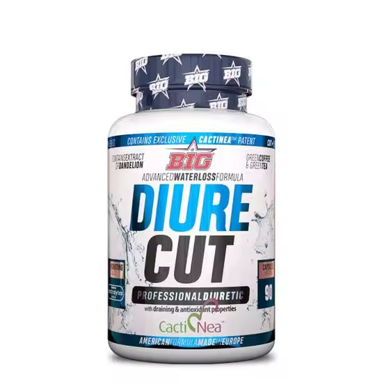 Big DIURE CUT 90 Cápsulas - Quemador de Grasa y Diurético con Extractos de Té Verde, Café Verde, Diente de León y Cola de Caballo - 1