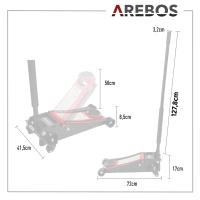 AREBOS 3T Gato De Maniobra De Doble Pistón Hidráulico Para Coches - details 7