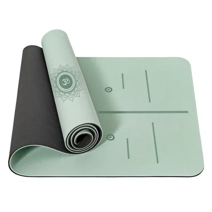 Esterilla de ejercicio de Fitness with Correas para los Helbros, Esterilla de Yoga Profesional, Esterilla de Yoga antideslizante y repetuosa with El Medio Ambiente, - 1
