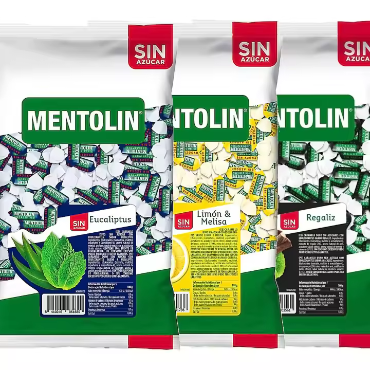 MENTOLIN PACK 3 Kg caramelos sin azúcar garganta Eucaliptus & Limón Melisa & Regaliz - 1