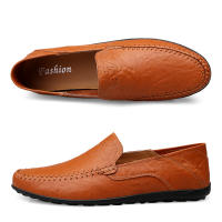 Zapatos De Cuero Genuino Para Hombre Casual Lujo Mocasines Suaves Transpirables Botines Slip on Barco Talla Grande 37-47 - details 33