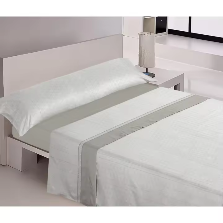 Mercatienda.es Juego sabanas cama verano 3 piezas Orquidea en Gris Suaves y Económicas de Microfibra Anti-perli - 1