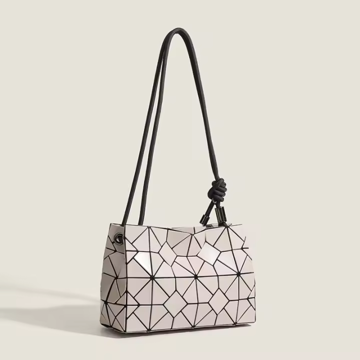 Bolso De Hombro Para Mujer Jiomay Ligero De Patters Geométricos PVC Bandolera Para Playa Y Comunicación Estilo Preppy - 1