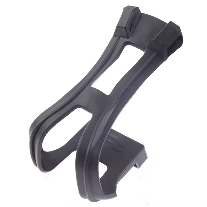 Paquete De 1 Par De Clip De Tela Para Bicicleta Ultra-Ligero Negro Accesorios De Ciclismo Clips De Pie De Pedal Medio Con Tornillos Para Montañas - 1
