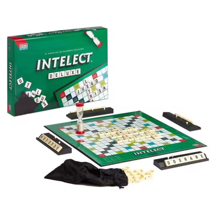 Juego mesa palabras cruzadas Intelect Deluxe con reloj arena Falomir 4002 - 1