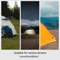 TARKA 6pcs Palos De Tenda Para Camping Y Viajes Acero Inoxidable Pinos De Suelo Para Tarp De Sol Y Playa Accesorio De Tenda - details 6