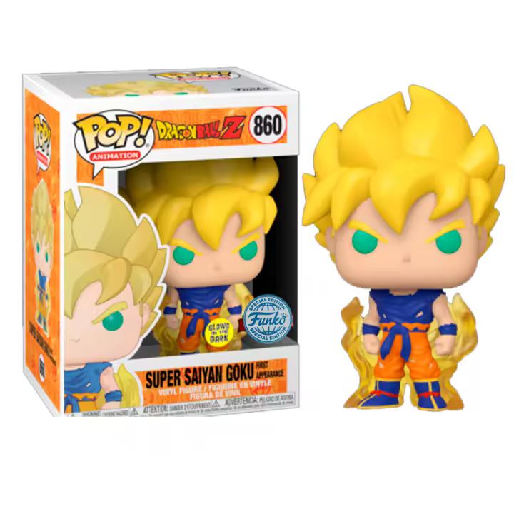 Funko Goku  Firts appearance  Super Saiyan Exclusivo GITD Glow in the dArk  Dragon ball Funko Pop 1279 - 1