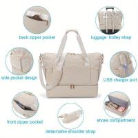 Bolso De Maternidad Grande Capacidad Deportiva Portátil Con Rueda Y Correa Ajustable Para Viajes Bolsa De Mano Para Mamá - details 5
