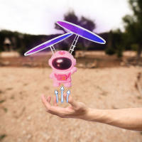 Helicóptero Robot Volador UFO Juguete Luminoso Para Niños Y Niñas Con Piloto Espacial Aeronave Dron Juego Interior Exterior - details 11