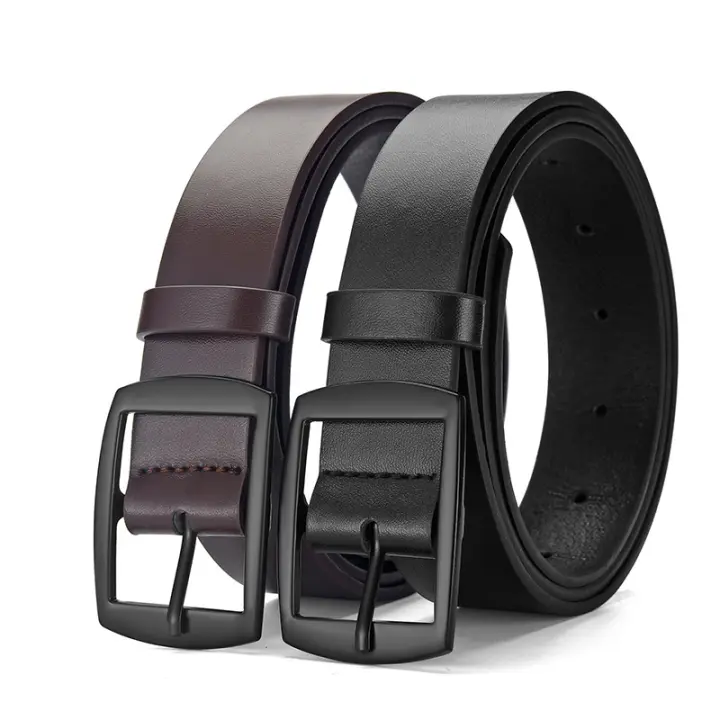 Cinturón casual de PU para hombre con cabeza cuadrada de Aluminio, Moderno y distible en varios Colores, ajustado para Uso Diario y Actividades luminosas. - 1