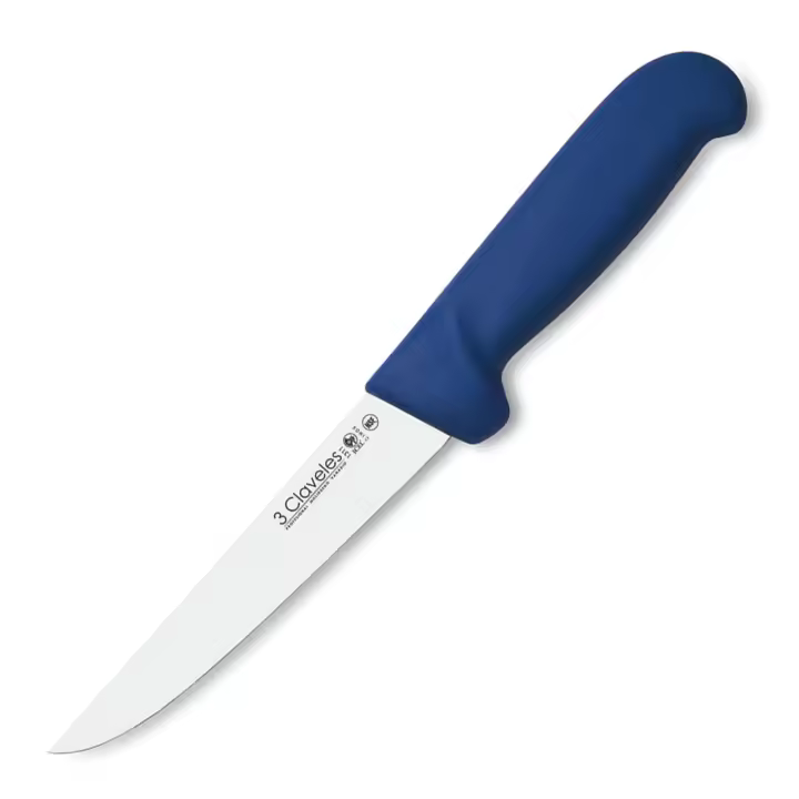 3 Claveles Proflex - Cuchillo Profesional Deshuesador Ancho 15 cm Microban. Azul - 1