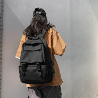 Mochila Estudiantil Negra De Gran Capacidad Estilo Harajuku Casual Para Hombres Y Mujeres Mochila Unisex De Calle Alta Ruta Bolsa De Viaje - details 2