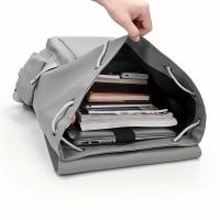 Bolsos,1PC Mochipa de moda para hombre de cuero artificial, resistant to Agua with Gran capacidad, Bolso de Hombre para computadora with Para computadora COMPART, forro de poliéster duradero, Correas ajustables - details 9