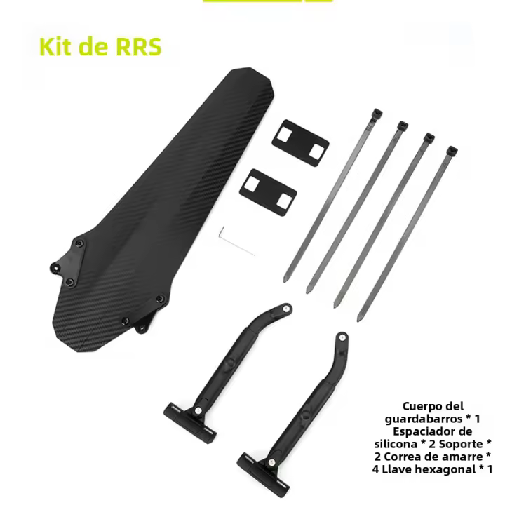 Rrskit Guardabarros De Montaña Para Bicicleta Ligero Desmontable Rápido Protector De Lluvia Ajustable Extensible Equipamiento De Barro - 1