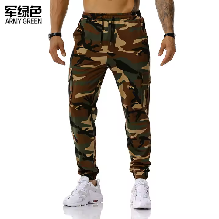 Nuevos Pantalones De Entrenamiento Casual Para Hombre Con Múltiples Bolsillos Camuflaje Para Deporte Al Aire Libre Running Y Fitness - 1