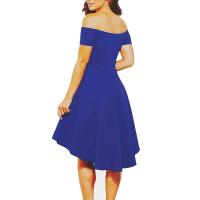 Vestido Midi Asimétrico De Hombro Descubierto Para Mujer Elegante Y Cómodo Estilo Casual Corte Ajustado Transversal Versátil Para Todas Las Estaciones - details 10