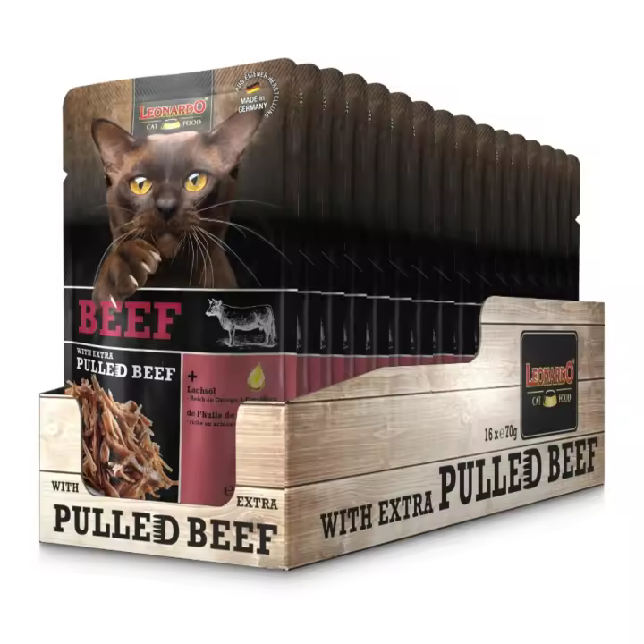 Leonardo Ternera Extra Pulled Beef con Tiras  - 16 Sobres de 70gr - 1