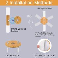 2PCS Luz Nocturna Sensor De Movimiento USB Recargable Madera 700mah LED Para Pared De Dormitorio Pasillo Escalera - details 4
