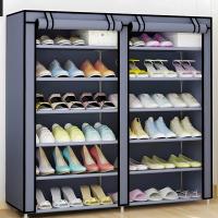 LUTODY - Zapatero, Organizador de zapatos de tela textil auxiliar, Compacto de varios niveles, Vertical , Tubo metal, Plegable, Vestidor portátil para recibidor, Entrada, Sala de estar, Salón, Ligero y resistente - details 3