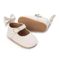 Zapatos De Princesa Para Bebé Niña En Lace Blanca Mocasines Con Lazo Y Borde Antideslizante De Goma Primera Calzado Para Caminar - details 112