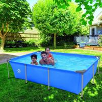 AVENLI-Piscina Rectangular Estructural metálico con depuradora o sin depuradora, Montaje fácil y rápido en 30mins ;188x127x42cm -1125L, 228x159x42cm -1287L, 258x179x66cm -2612L ;Azul - details 1