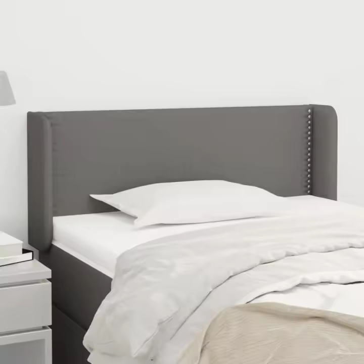 vidaXL Cabecero de tela gris oscuro 103x16x78/88 cm - 1