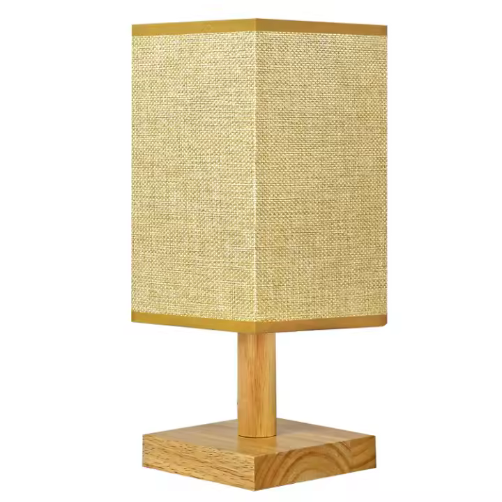 Lámpara de Mesa de Lino LED, 9,84*5,11 Pulgadas, Luz Nocturna, 3 Modos de Brillo - 1