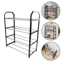 Rack De Zapatos De Metal Organizador De Calzado Estante De 4 Capas Espacioso Para Sala De Estar Material Duradero - details 2