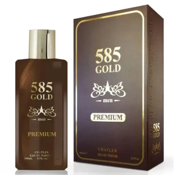 EAU DE PARFUM 585 GOLD PREMIUN MEN 100ML------SUPERTOP VENTAS----MARCA CHATLER----DURACIÓN LARGA 8 HORAS - 1