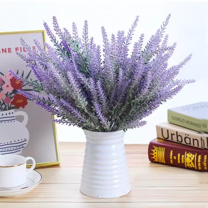 10 Bundles De Lavanda Artificial Flores Falsas Para Decoración De Hogar Mesa Habitación Jardín Boda Exterior Plantas - 1