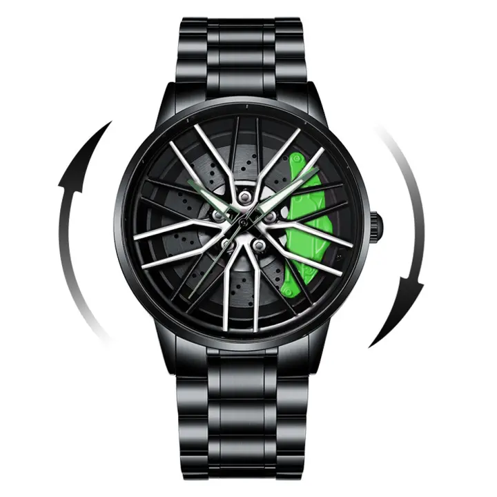 Reloj De Hombre Estilo Deportivo Creativo Con Correa De Acero Inoxidable Y Movimiento De Cuarzo Resistente Al Choque Y Al Agua Marcas Top - 1