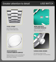 Reloj De Pulsera LIGE 2024 Para Hombre Lujo Casual Moda Cuarzo Resistente Al Agua 30M Luminoso Fecha Business Reloj Hombre - details 3