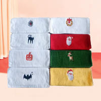Juego De Toallas De Algodón Suave 3/4pcs Navidad Santa Claus Toallas De Mano Absorbentes 32x45cm Para Baño De Casa Y Hotel - details 2