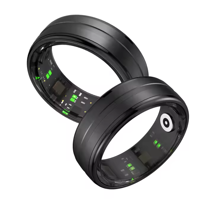 Anillo Inteligente Smart Ring Orbyt Talla 8, 9 y 11 para Hombre y Mujer, Estuche de Carga, Análisis del Sueño/Pulsómetro/Podómetro/Calorías, Impermeable, Android e iOS, Color negro | PRIXTON - 1
