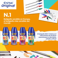 BIC Pack Estudiantes - 10 bolígrafos BIC Cristal de colores surtidos, 6 subrayadores pastel Highlighter Grip y 12 lápices de grafito HB - details 0